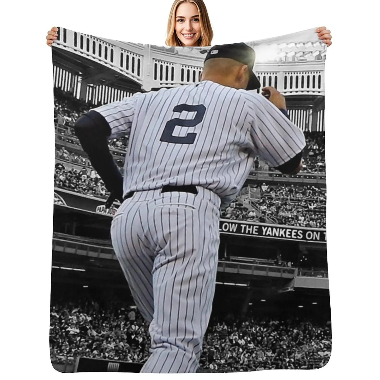 

Derek Jeter Throw Blanket Multi Use Warm Blanket for Living Room Bedroom