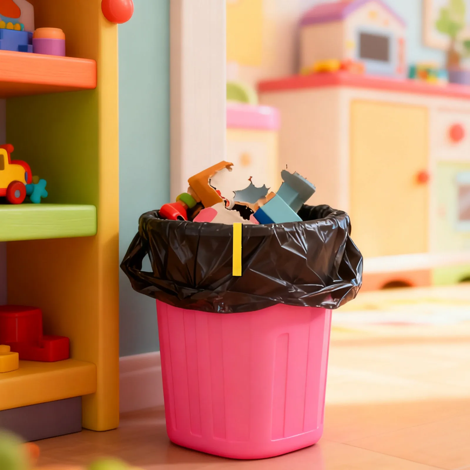 100Pcs Garbage Bag Clips Anti Slip Plastic Kitchen Bathroom Trash Can Fixed Storage Holder Reusable Waste Bin Bag Locking Clips