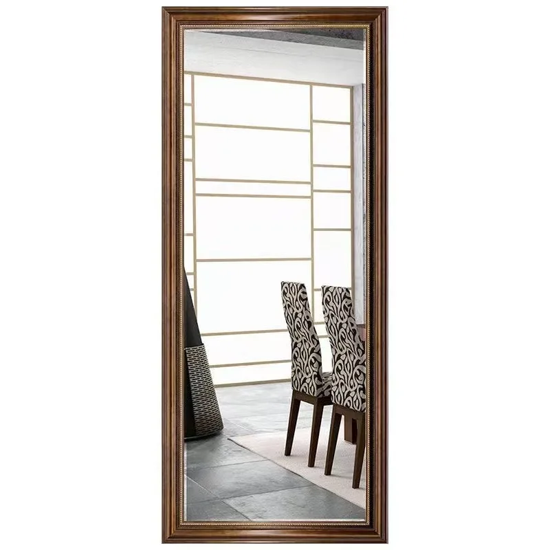 

dressing, retro floor-to-ceiling mirror, full body, wall-mounted fitting mirror, home use, clothing store changing.