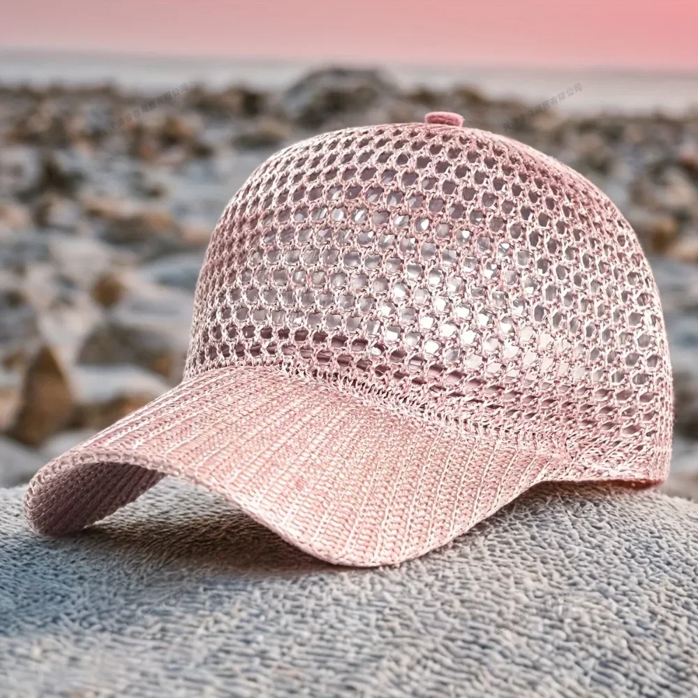 Portable Adjustable Mesh Sun Hat with Ventilation Hole UV Protection Hiking  Outdoor Summer Breathable Baseball Cap  Fishing Cap