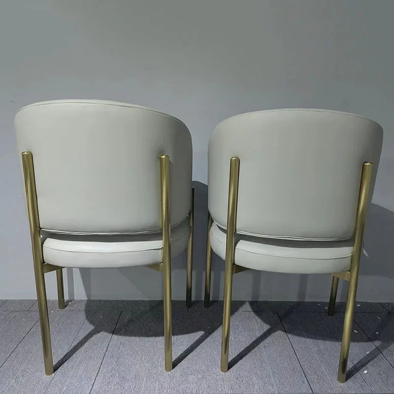 Minimalist Gold Legs Dining Chairs Luxury Nordic Ergonomic Adults Chair Lounge Fashion Design Soft Silla Comedor Home Furniture