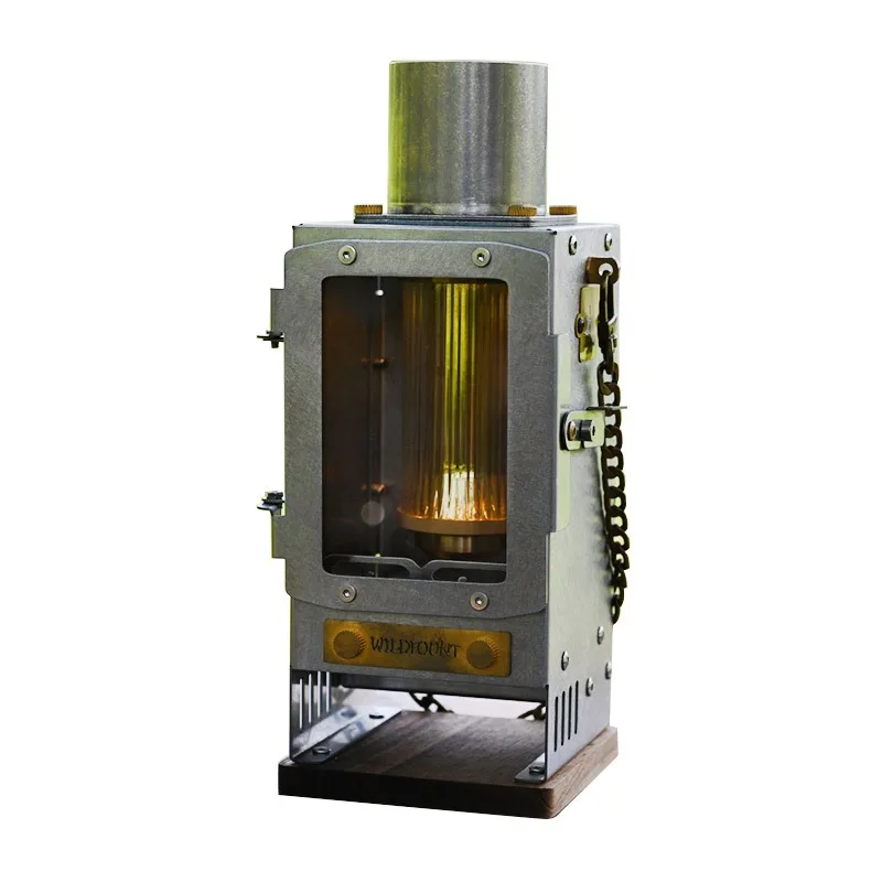 Camping retro desktop small fireplace alcohol stove windproof small firewood stove making tea boiling water