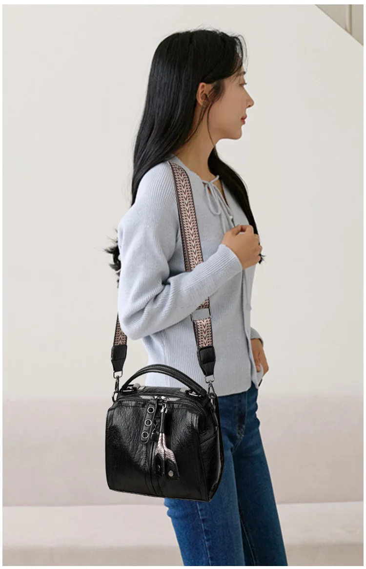 

Новинка Boston Bag 2025 года — женская мягкая кожа, модная подушка, повседневная универсальная сумка через плечо/через плечо