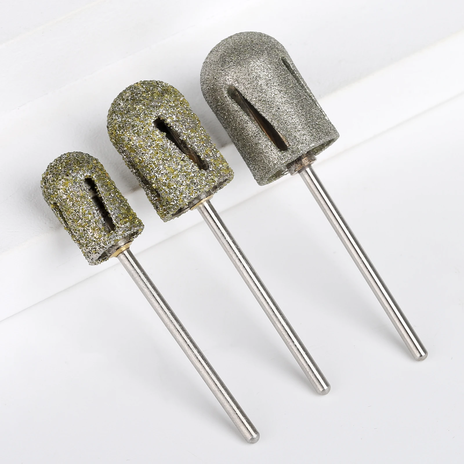 BNG Diamond Pedicure Cone Bit for Cracked Skin Corns Callus Removal Feet Filing Tool 3/32" Rotary Burrs Nail Pedicure Drill Bits