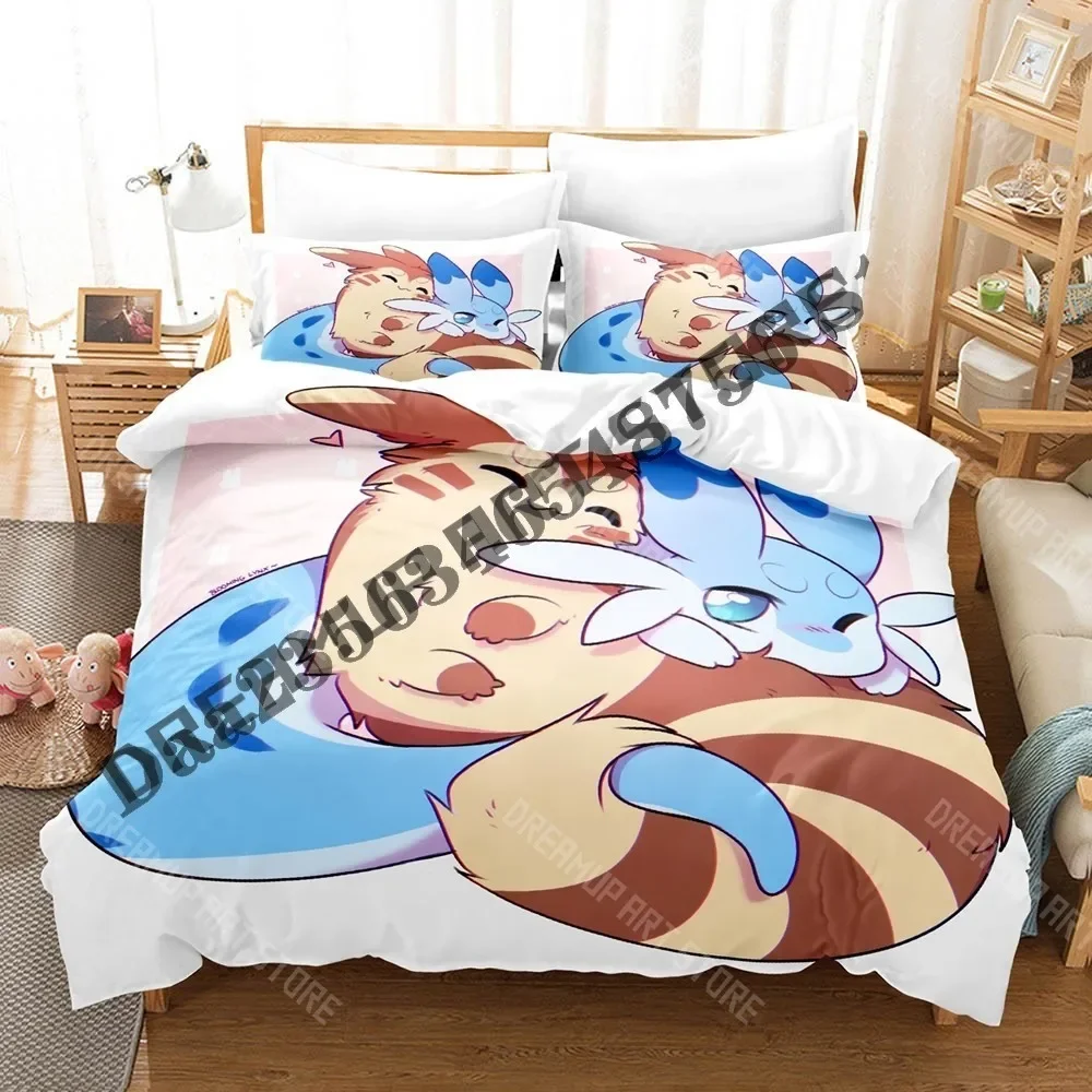 2026 3D Print Chillet Cute Palworld Bedding Set Single Twin Full Queen King Size Bed Set Adult Kid Bedroom Duvetcover Sets Anime