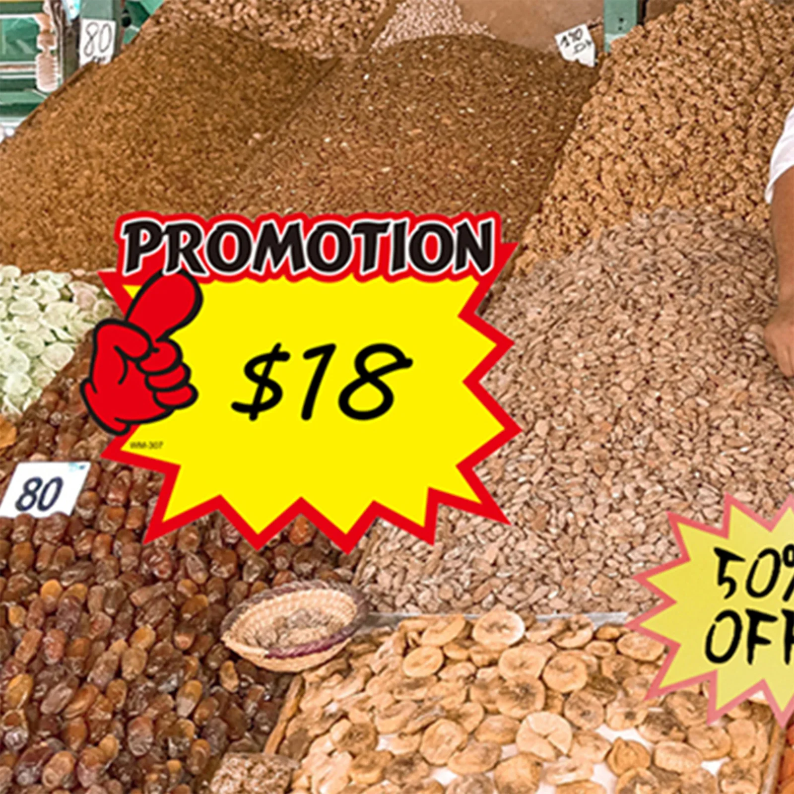 

50pcs Tags Premium Paper Commodity Price Signs For Retail Promotional Stickers Advertising Tags Market