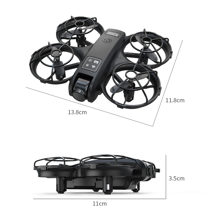 K100 Foldable Mini Drone, Trajectory Drawing Control, 3D Stunts, Portable Travel Toy Gift for Boys Girls