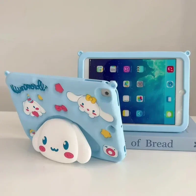 Etui Cute Cinnamoroll do Samsung Galaxy TabA7 S6 Lite 10.4 Cartoon Case do A9 Plus S9 FE 10.1in Kids Silicone Soft Stand Cover