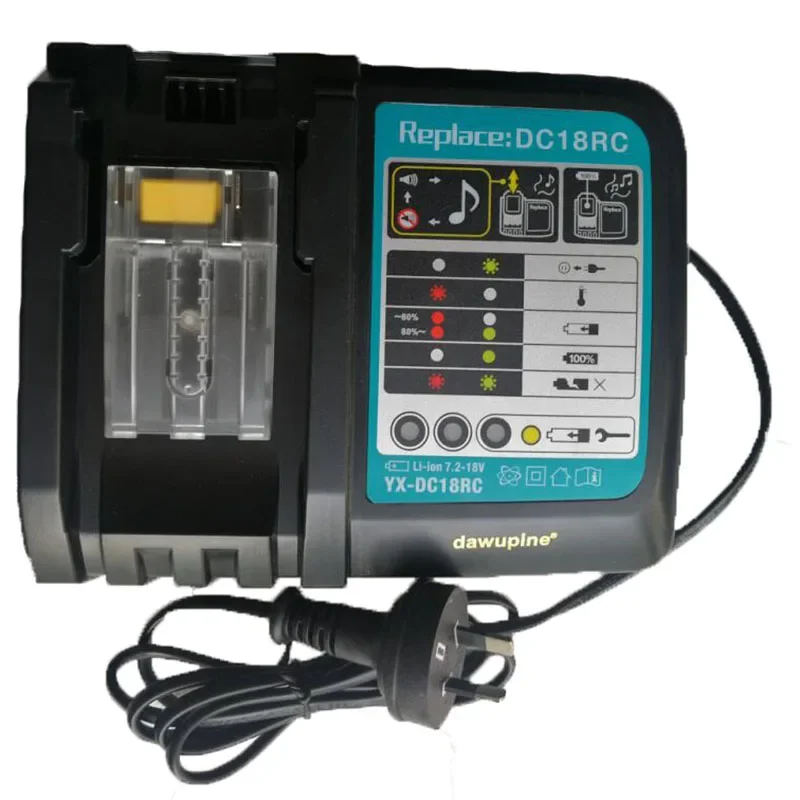 DC18RC Li-ion Battery Charger 3A 6A Charging Current for Makita 14.4V 18V BL1830 Bl1430 DC18RCT DC18RA Power tool BL1815 BL1415