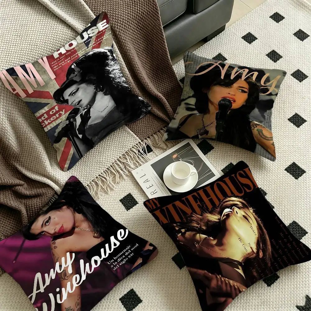 AMY-WINEHOUSE  Cushion Cover Car Throw Pillow Case For Sofa Car Christmas Gift 40x40cm 45x45cm