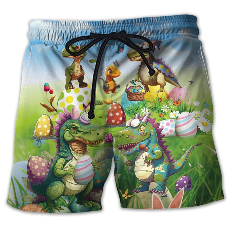 

Christianity Jesus Happy Easter Day Graphic Beach Shorts Casual Festival Gift Beach Shorts Rabbit Egg Trunks Animal Cat Trunks