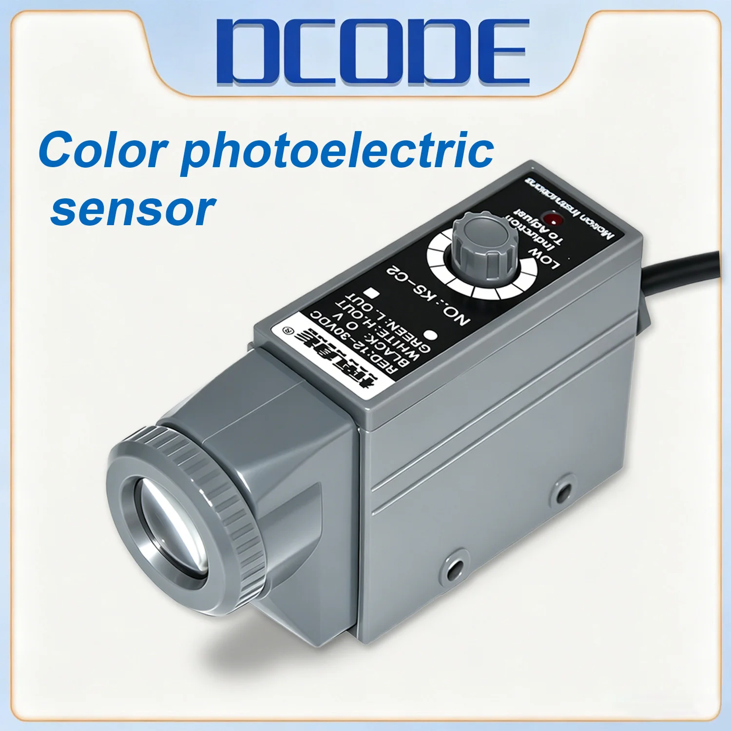 

DCODE KS-C2 Color Code Sensor NPN 10-30V DC Mark Detection Photoelectric Switch Color Mark Sensor Highprecision antiinterference