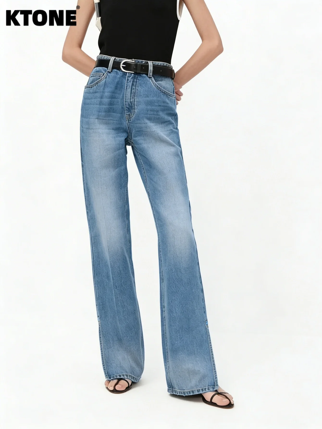 

Man Pants Blue Slim Fit Jeans Drip Original Y2k Unisex - No accessories or belts included