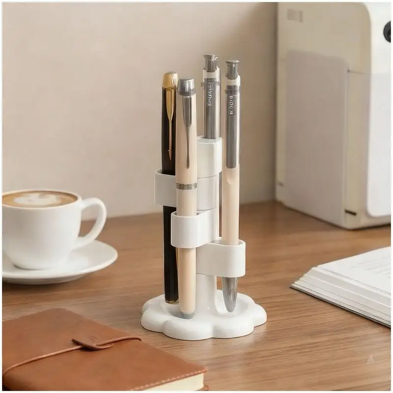 1Pcs Rotatable Makeup Brush Holder Desktop Cosmetic Tool Storage Rack Dress Table Blush Powder Eyebrow Pencil Organizer Stand