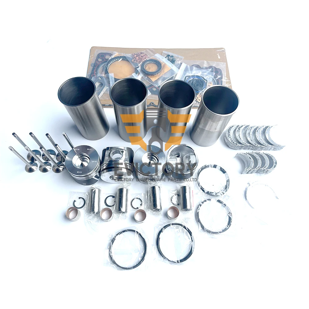 BF4M1011 rebuild kit valves + piston + ring + gasket + liner + bearing For DEUTZ excavator engine repair parts