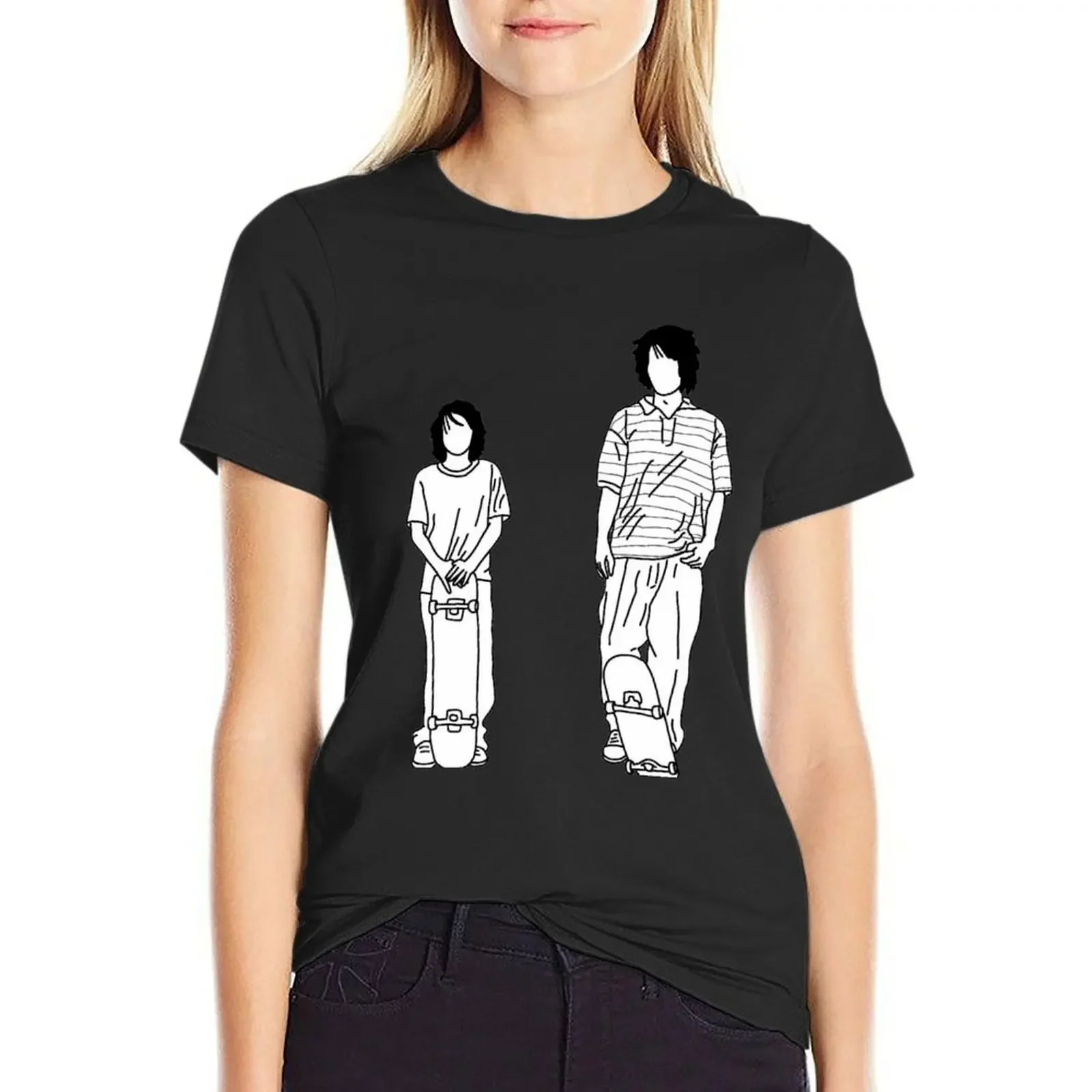 

Mid90s T-Shirt anime summer clothes plain workout shirts for Women loose fit