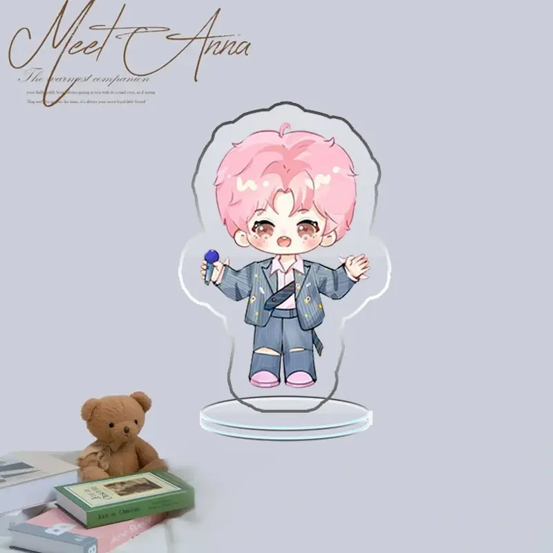 Photo Cartoon Character Custom Standee Acrylic Keychain Anime Picture Personalized Photocard Holder Desk Decorate Girls Gift