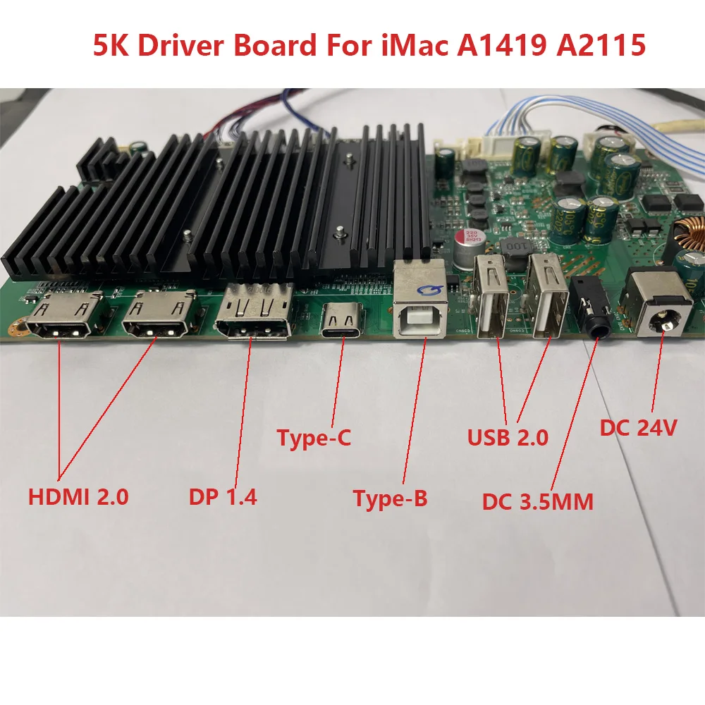 

27 '' iMac A1419 A2115 5K LCD Controller DP 1.4 Type-c Driver Board DIY Monitor kit For LM270QQ1 LM270QQ2 screen test mainboard