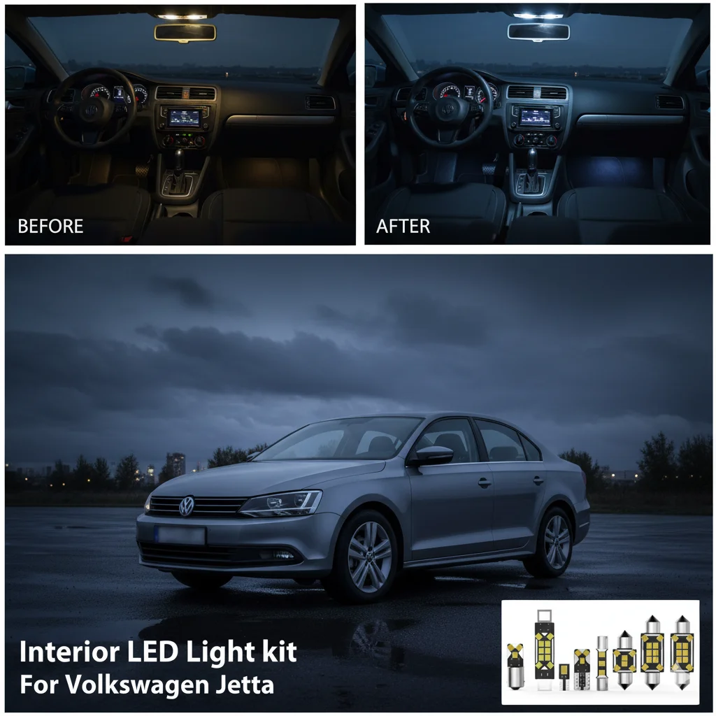 

For Volkswagen Jetta MK2 MK3 MK4 MK5 MK6 MK7 Sedan Wagon Car Interior Light LED Dome Map Trunk light White Canbus