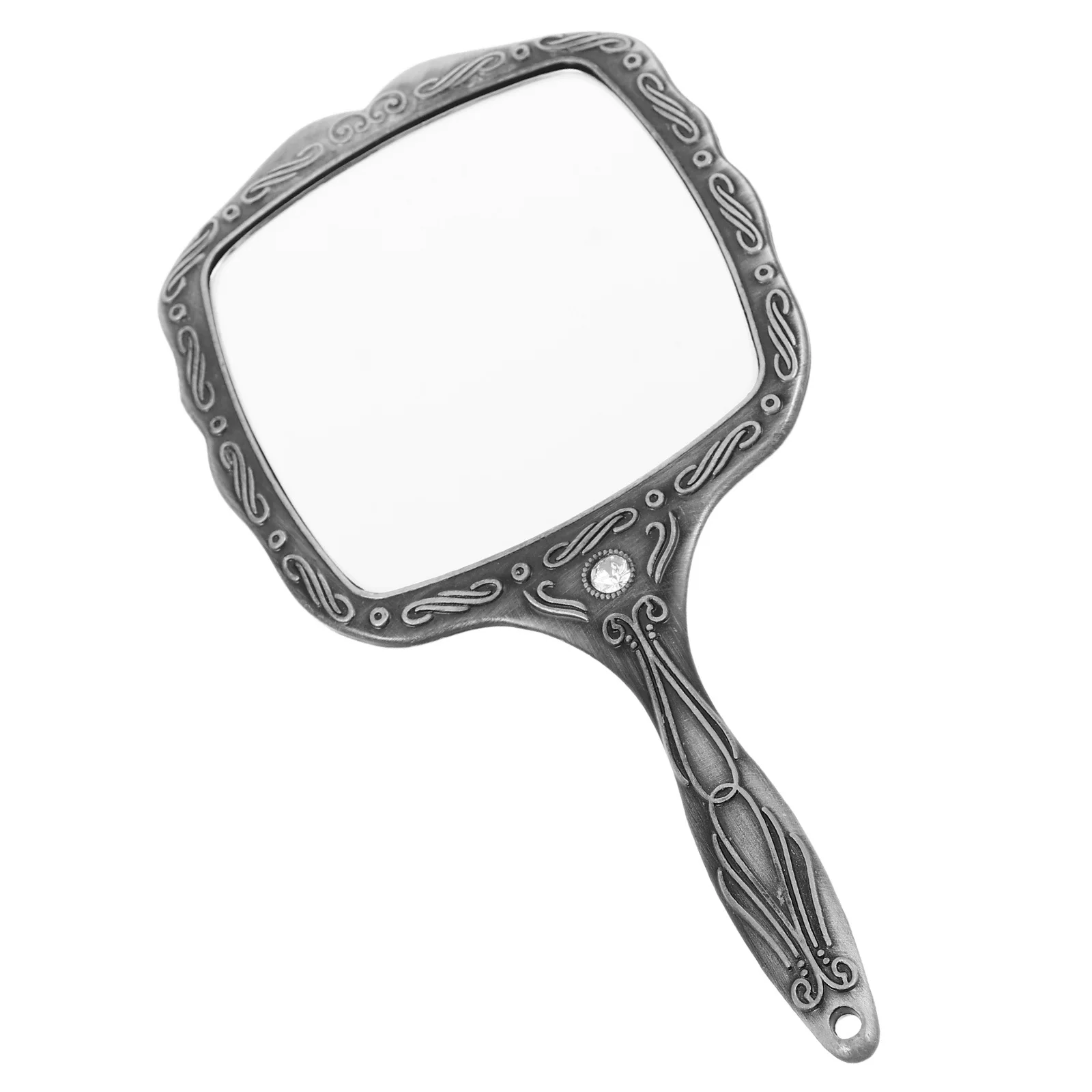 Handheld Makeup Mirror Vintage Style Foldable Handle Portable Retro Compact Travel Mirror for Women Vintage Hand Mirrors