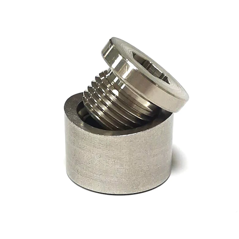 M18x1.5 SS304 Bung Nut Combo Non Welded Lambda Oxygen Sensor Adapter Kit for Automotive Applications