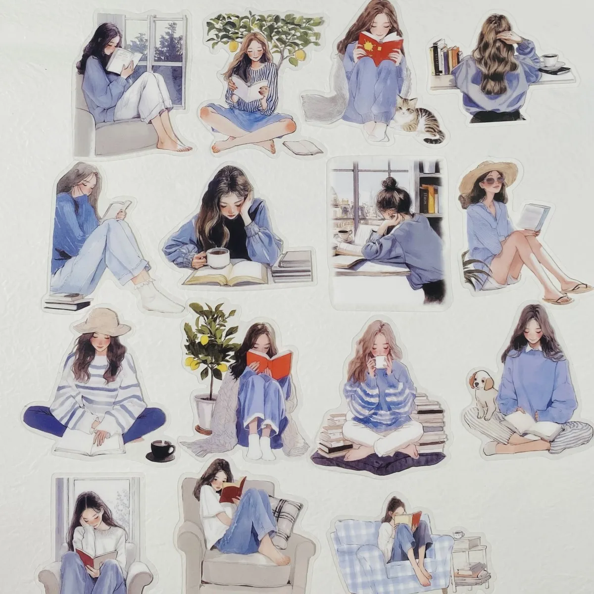 Journamm 30 قطعة من ملصقات شخصيات الحساب اليدوي للحيوانات الأليفة لبطاقات التزيين والمجلات المجمعة وملصقات القصاصات #5