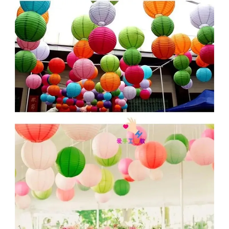 8\'\' (20cm) Chinese paper lantern round lamp Wedding party Decor glim festival decoration Lampion party scaldfish red lantern