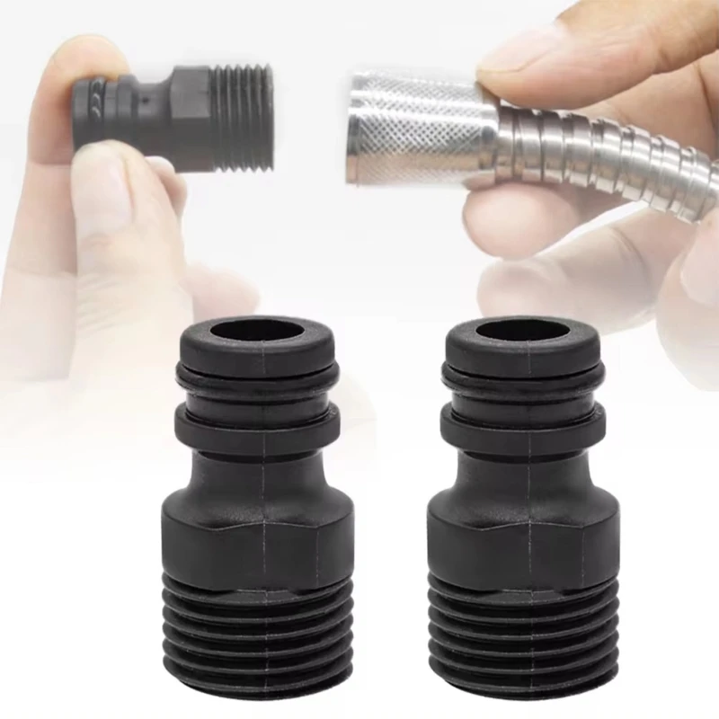 

10Pcs Easy to Install Threaded Nipple Connectors for Garden Hoses 1/2Inch Size Dropship