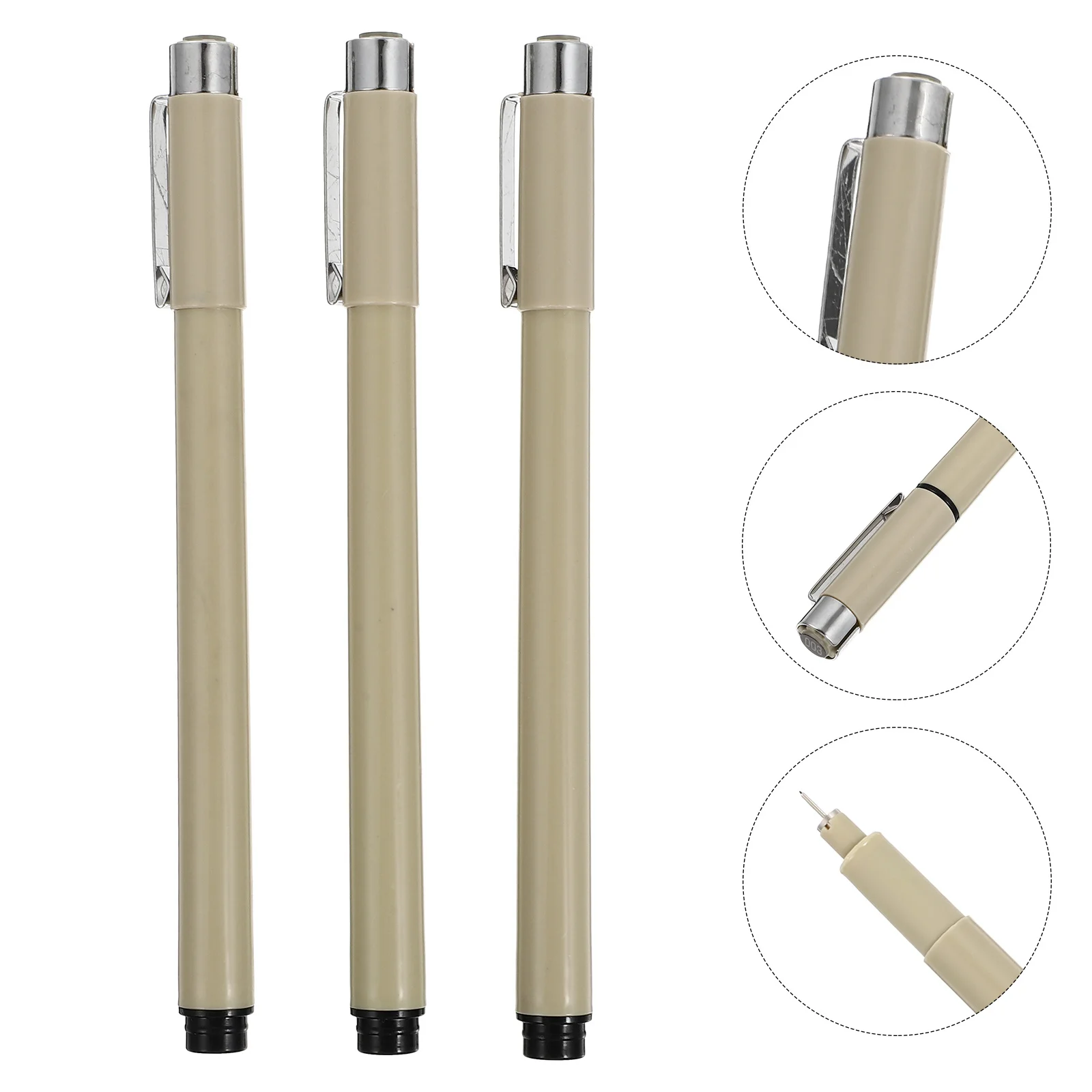 

3pcs Fine Point Markers For Art Drawing Stroke Pen Premium Water-Based Ink Quick Dry Minimal Smooth Lines For