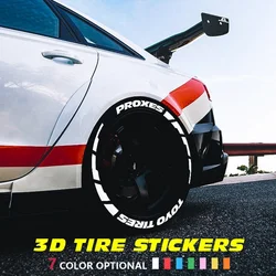 0.75 Inch/1.9CM Motorcycle Tire Letter Sticker Cool Car Small Tire Wheel Stickers and Decal White Yellow Red Personalized Custom