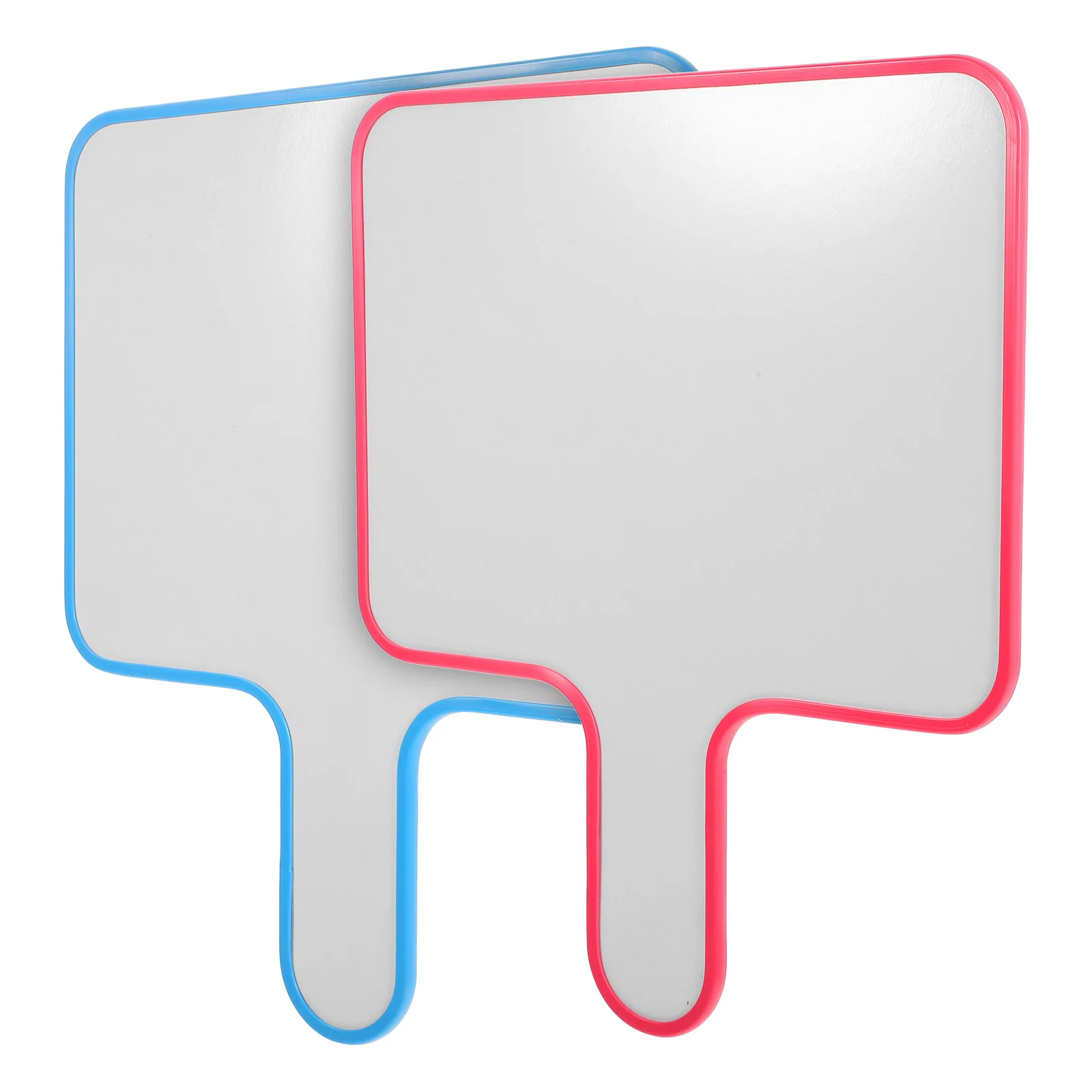 

2Pcs Handheld Sign Blue Pink Edge Dry Erase Whiteboards Small Writing Boards Reusable Teaching Voting Scoreboard