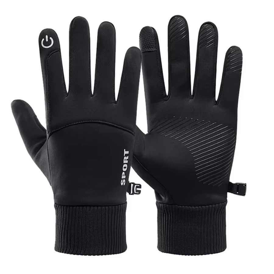 Gants de cyclisme chauds pour hommes, mitaines de moto, écran tactile, noir, salle de sport, fitness, course à pied, extérieur, automne, hiver