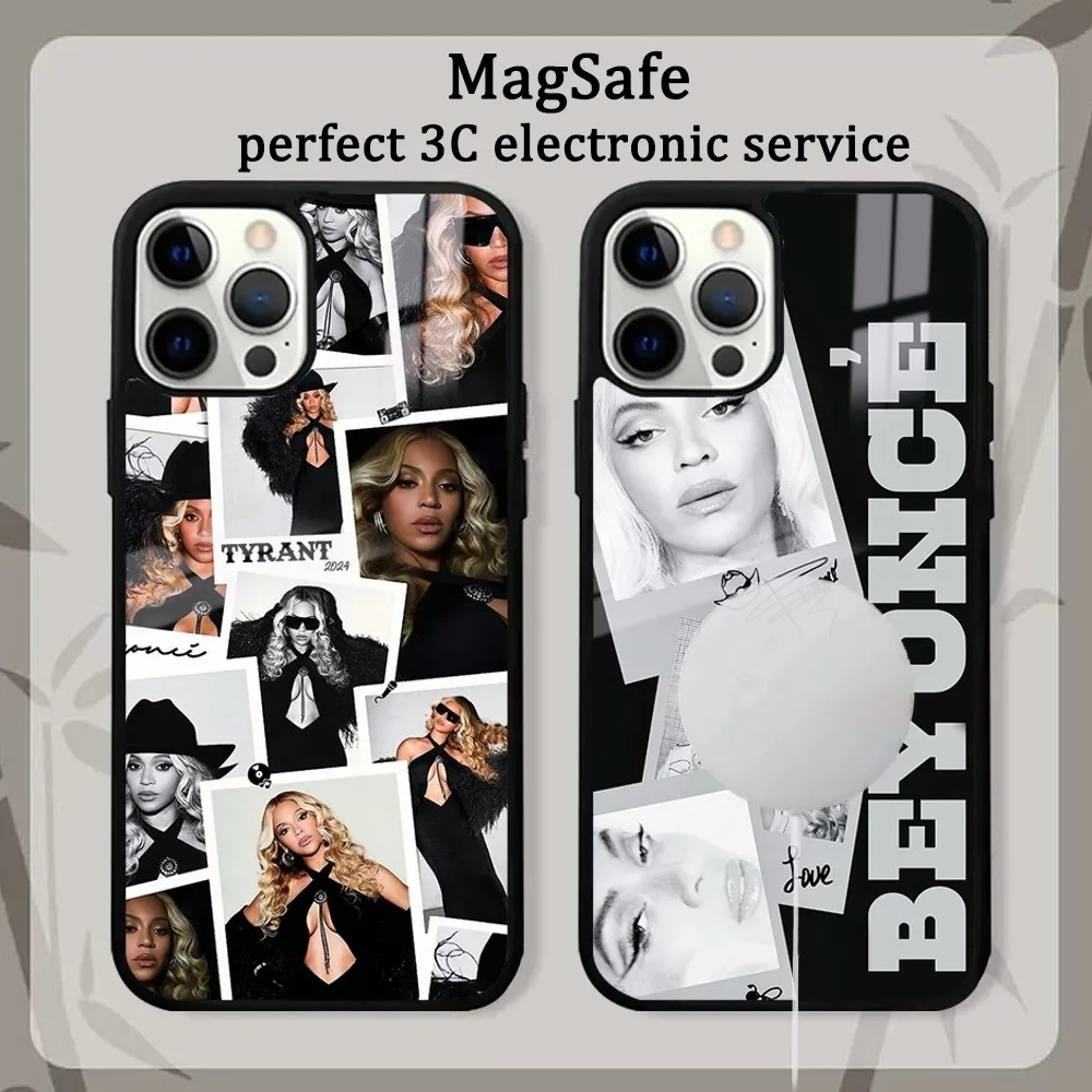 Hot Star B-Beyonce COWBOY CARTER Phone Case For iPhone 15 14 13 12 11 Pro Max Plus Mini Mirror Magnetic Cover