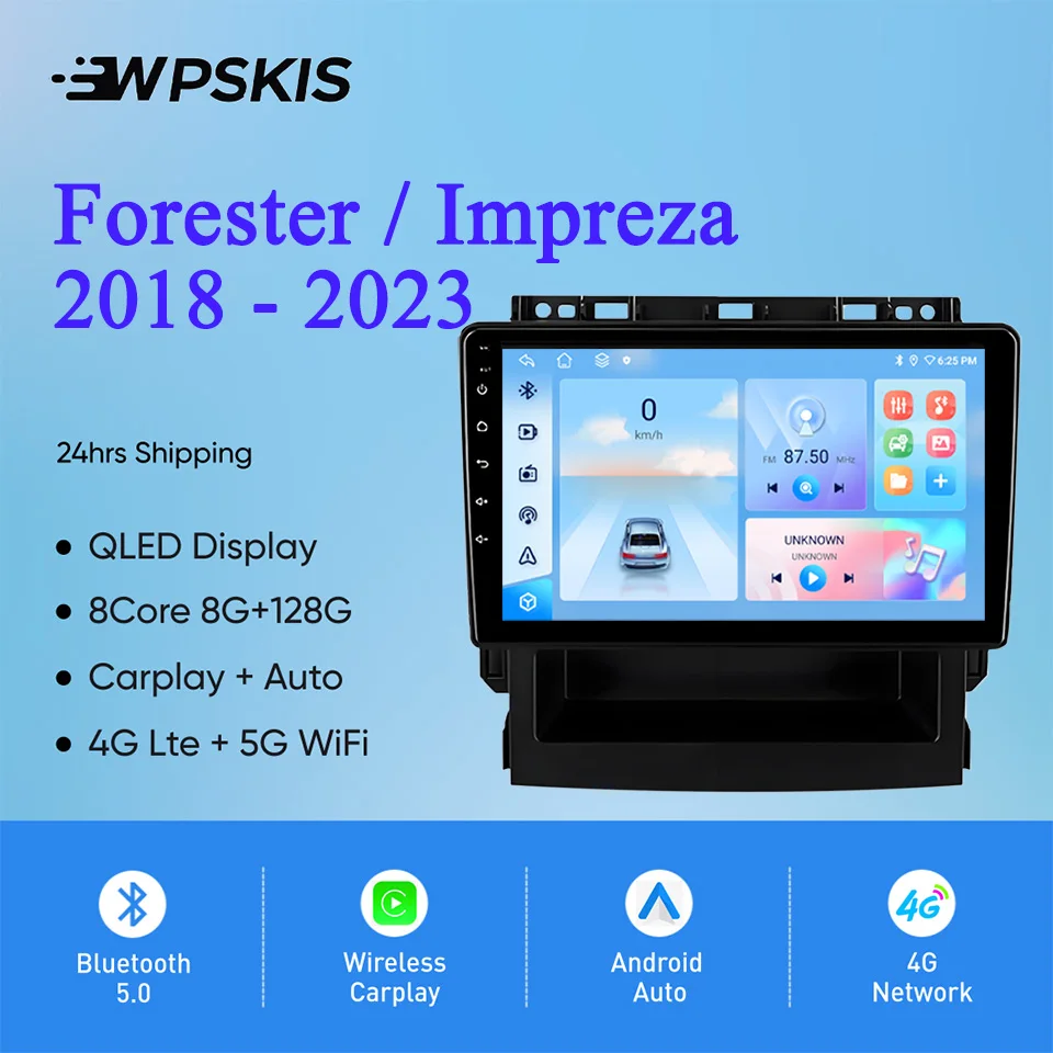 

For Subaru Forester Impreza 2018 - 2023 Auto Radio Stereo Multimedia Video Player GPS Navi Monitor Android14 4G Lte WiFi Carplay