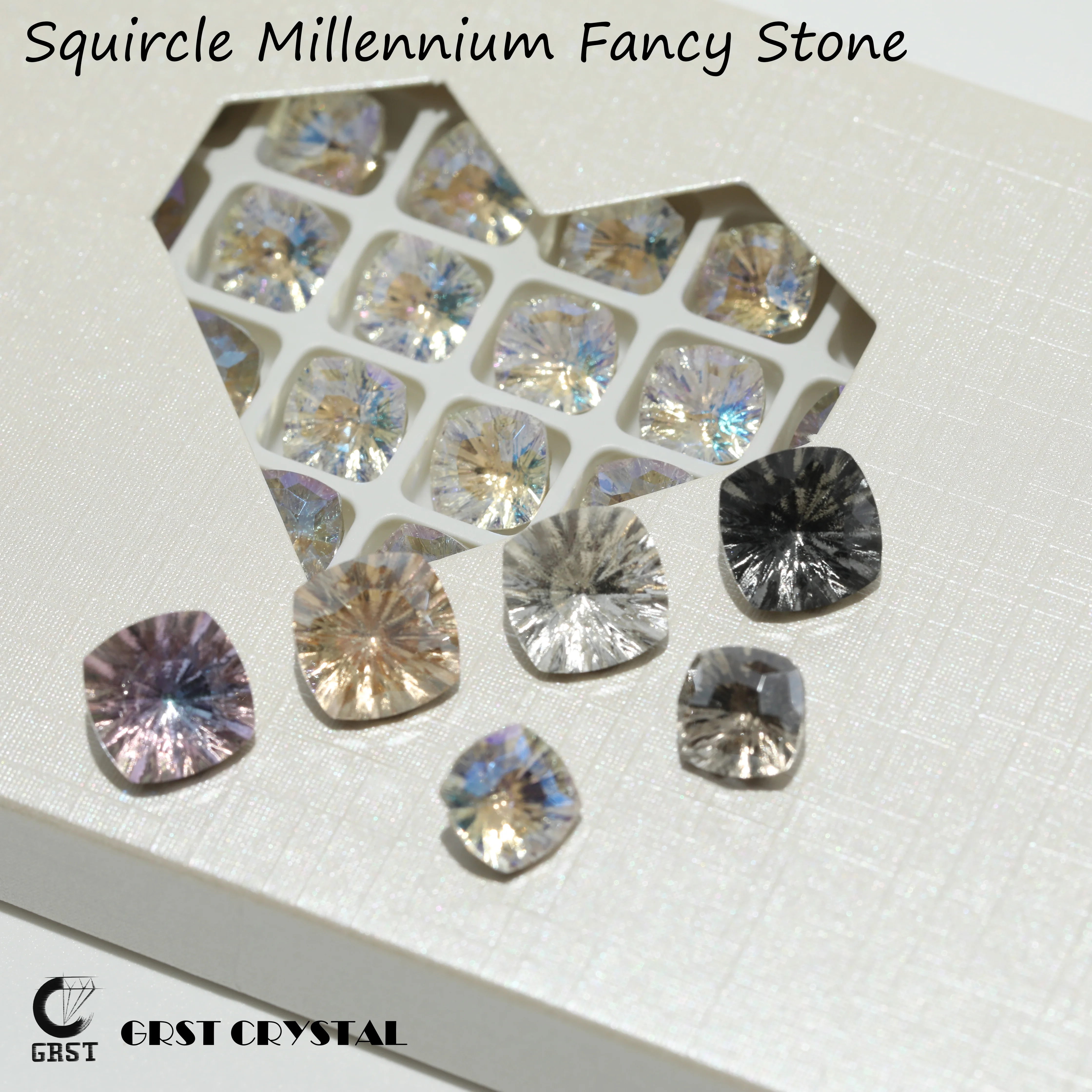GRST Glänzende Kristallsteine DV4460 Squircle Fancy Stones Premium Millennium Series Strasssteine DIY für Nagelkunst, Hochzeitskleider und Zubehör – Detail 1