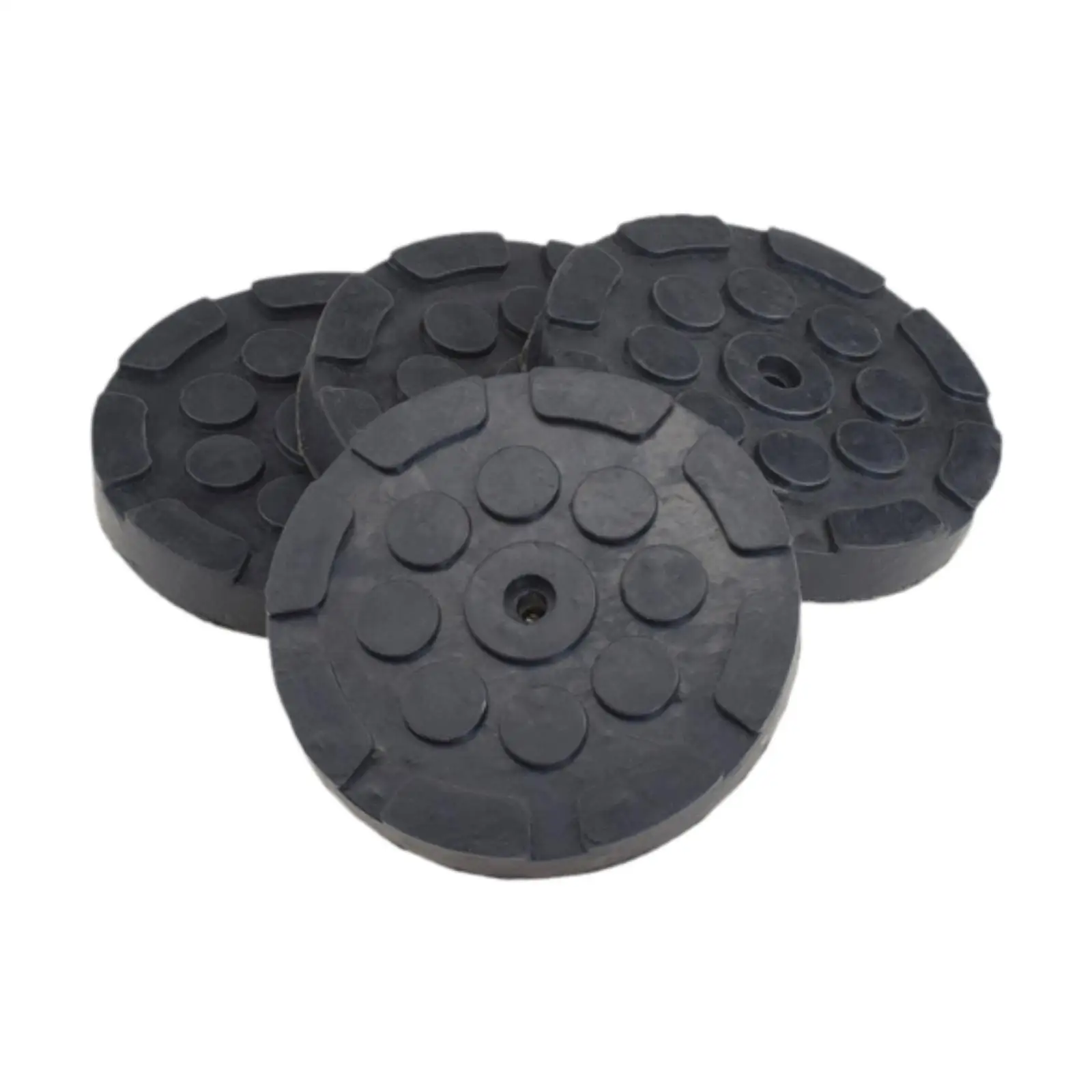 

4x Jack Rubber Pads Sturdy Multifunctional Round Jack Pad Adapters Weld Side Frame Rail Protectors Slotted Frame Jack Adapters