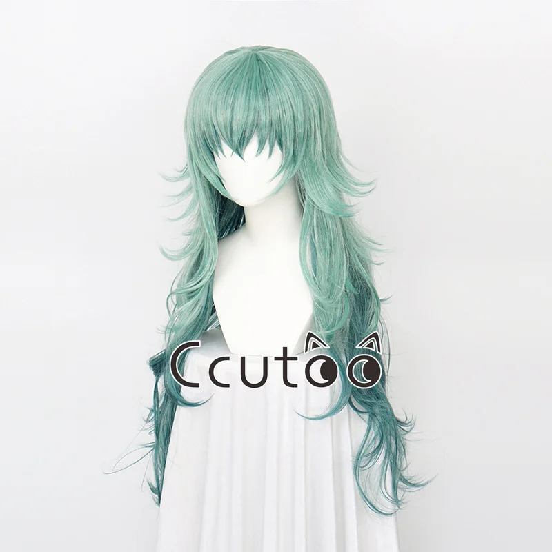 ccutoo wig Sen Takatsuki Eto 80cm Long Green Synthetic Ombre Heat Resistant Anime Cosplay Costume Wig