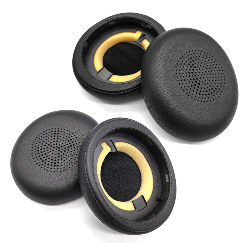 1Pair Leather Ear Pads for Jabra ELITE 45H Evolve2 65 Headphone Elastic Foam Earpads Ear Pads Sponge Cushion Replacement