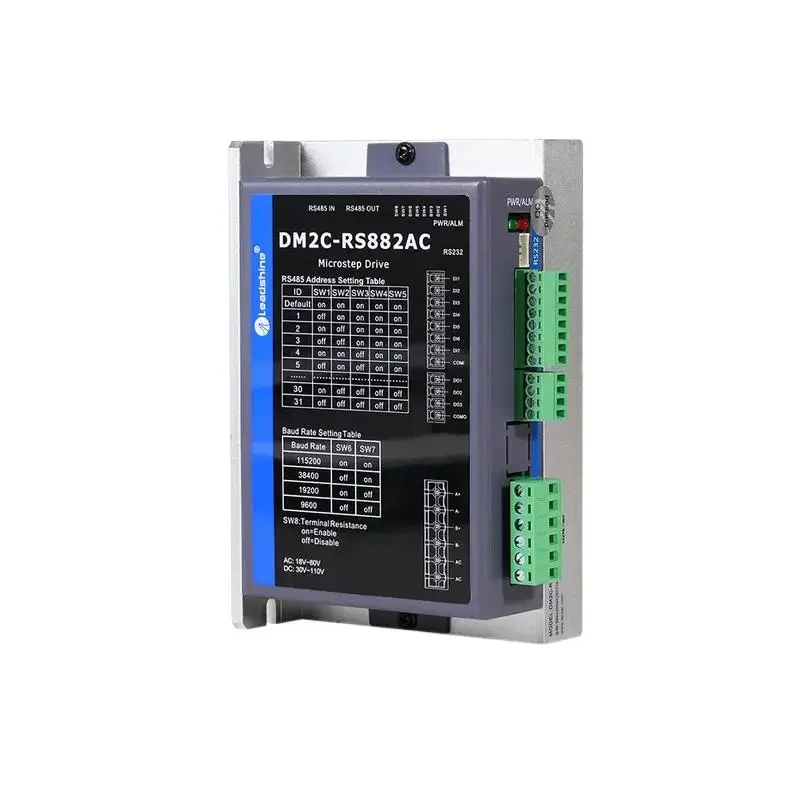 Драйвер шагового двигателя DM2C-RS882AC Nema 34, 2-фазный привод и управление, встроенный 3,2-8,2 А, 20-80 В переменного тока, 30–110 В постоянного тока для ЧПУ