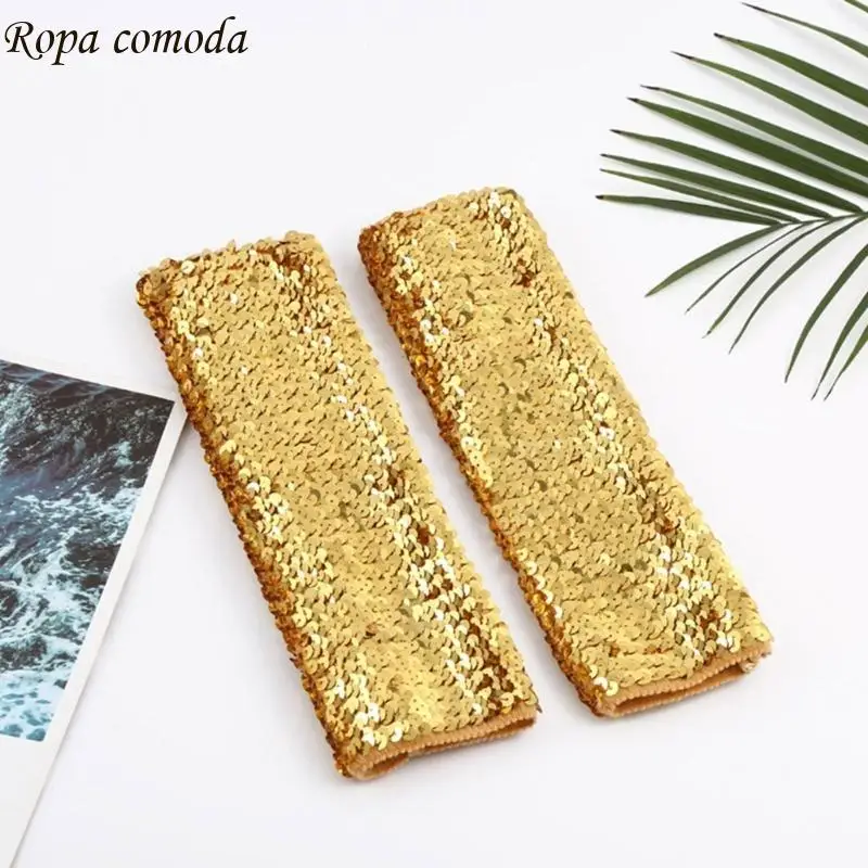 

MXMA Elegant Glittering Sequins Arm Covers Elastic Arm Sleeves For Carnivals Party And Music Festival Dressingup Props