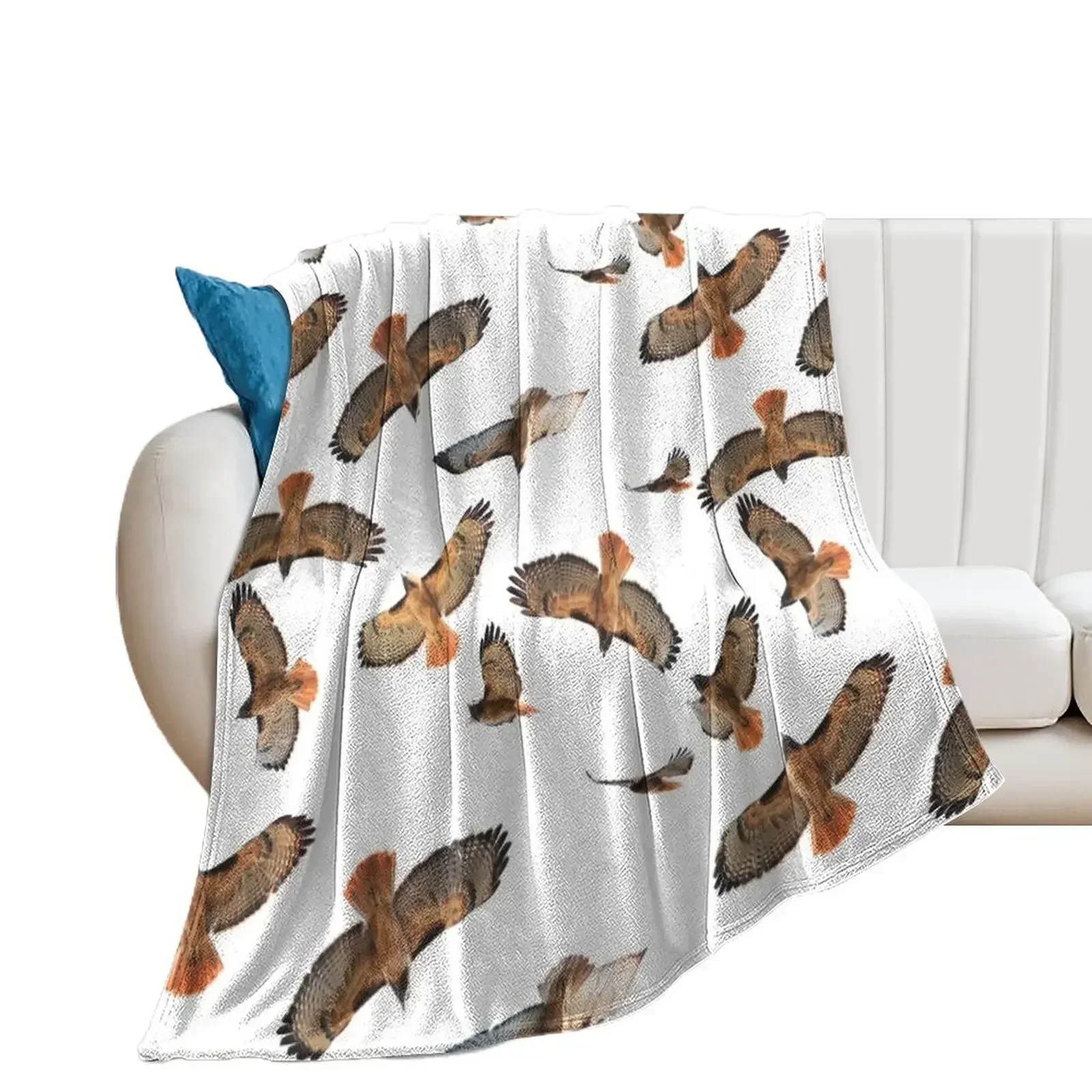 Red Tail Hawk Collage - Blank Background Throw Blanket For Baby Beautifuls Blankets