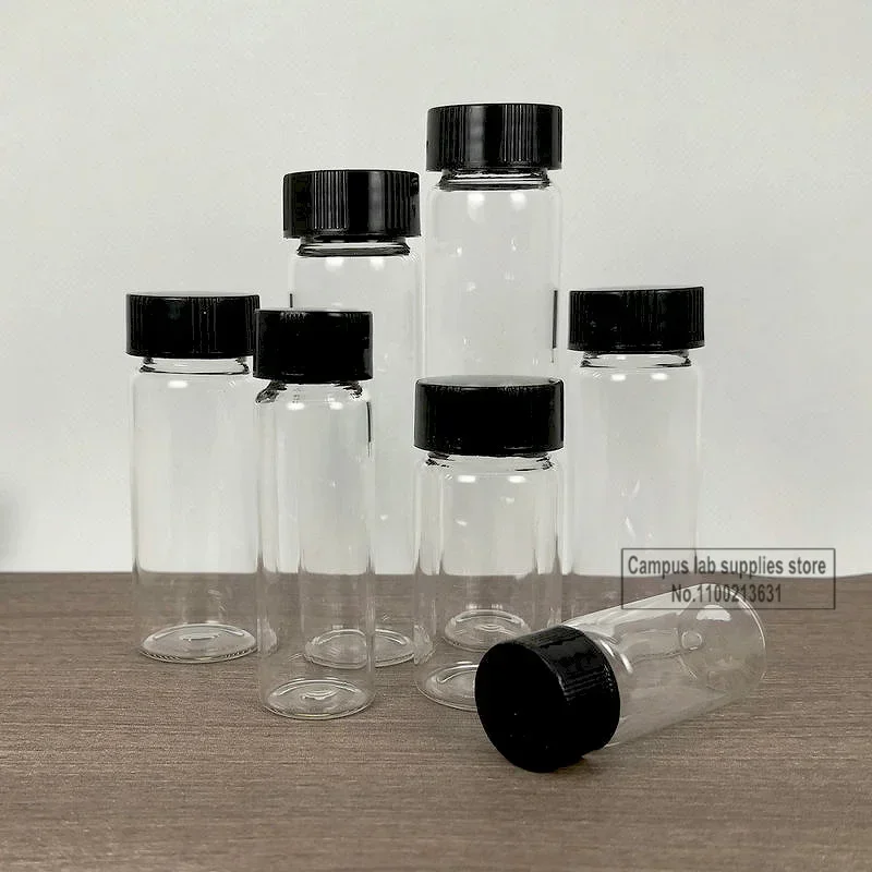 Laboratory 2ml To 100ml Clear Low Borosilicate Medicinal Glass Screw-top Reagent Sample Bottle for Chemical Experiment