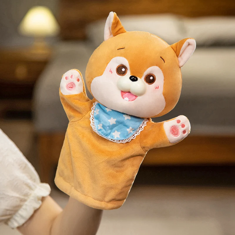 Jouets animaux en peluche mignons, marionnette d'histoire des doigts, poupées Kawaii, jouets éducatifs, chat cerf Panda, cadeau d'anniversaire