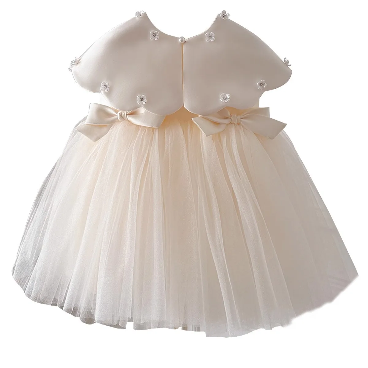 Spring Kids1-12Y  Girls Princess Dress with Shawl, Baby Birthday Party Tutu Dress for 1st Birthday  for 80-160cm