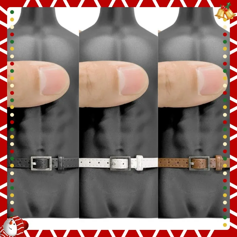 1/6 스케일 PU 가죽 벨트 금속 버클 허리띠 폭 약 5mm 의류 모델 12인치 액션 피규어 바디 액세서리