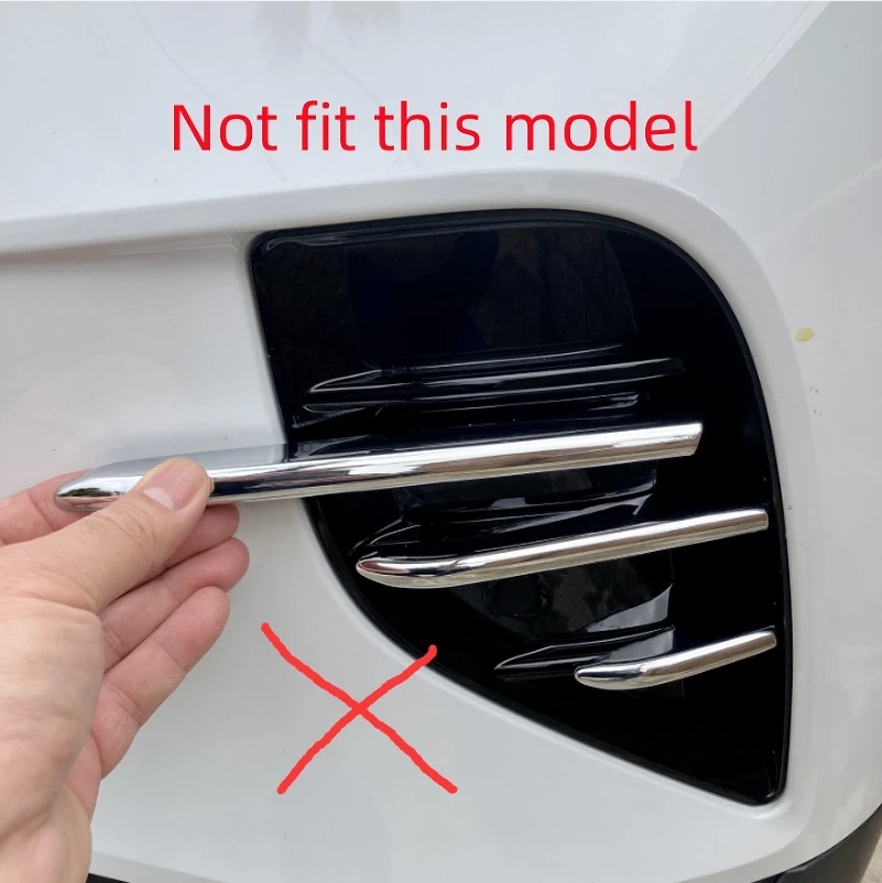 المصد الأمامي الضباب ضوء مصباح شريط شواء غطاء الكسوة لشركة فولكس فاجن فولكس فاجن ID.4 ID4 2021 2022 2023 اكسسوارات السيارات #6