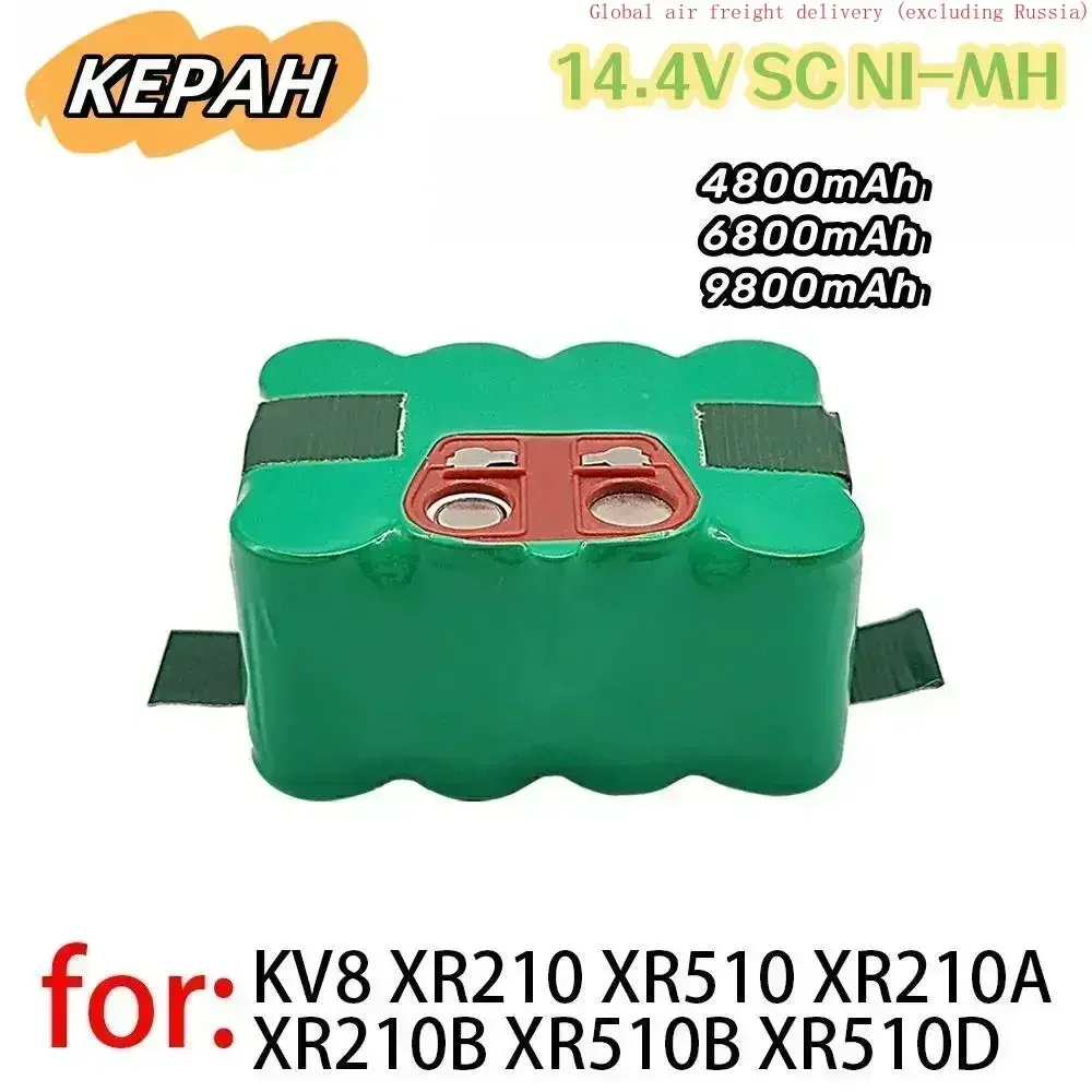 NEW 14.4V SC Ni-Mh Battery 3800mAh-4800mAh-6800mAh vacuum cleaner Kehr robot for KV8 XR210 XR510 XR210A XR210B XR510B XR510D