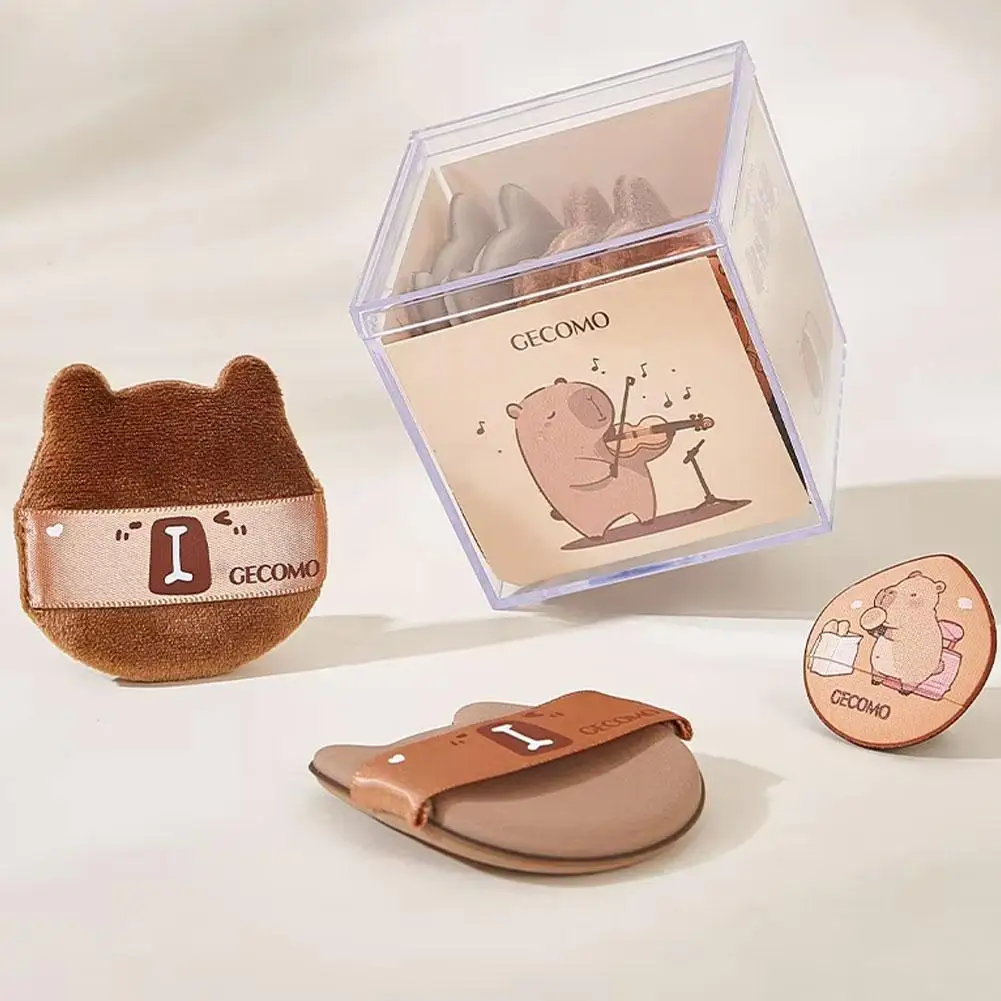 Huidvriendelijke Capybara Poederdons Mini Super Zacht Droog Kussen Duim En Draagbare Bladerdeeg Gereedschap Droog Gebruik Nat Gebruik Lucht Make-up D6A7