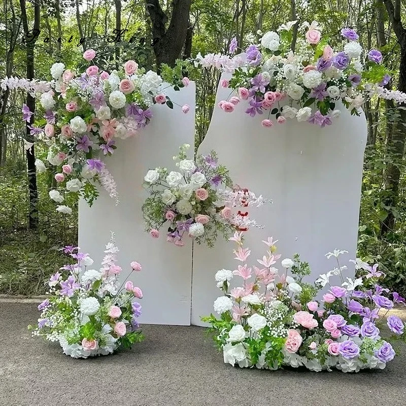 outdor-matrimonio-fiori-artificiali-decorazione-fila-di-fiori-strada-piombo-pavimento-arco-di-fiori-composizione-floreale-decorazione-certerpiece-da-tavolo