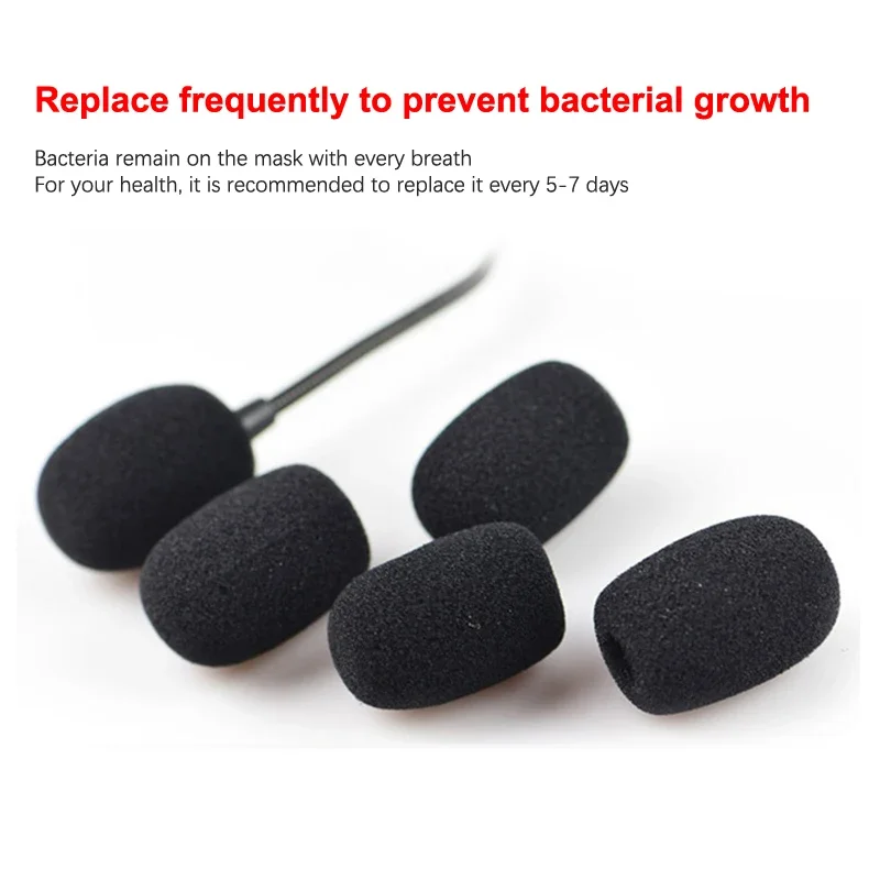 10/20 PCS Microphone Foam Windscreen Covers for Gooseneck Meeting Mics & Headset Microphones - Sponge Protective Caps